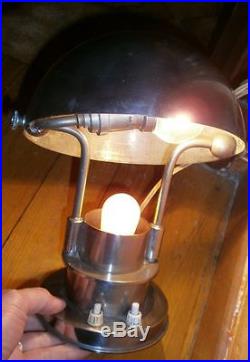 Lampe champignon art déco métal chromé Travail français années 30