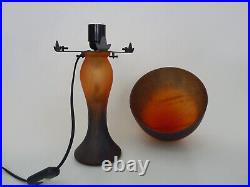 Lampe champignon en pâte de verre style Art Nouveau signée Vianne