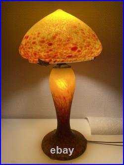Lampe champignon pâte de verre