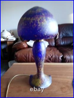 Lampe champignon pâte de verre