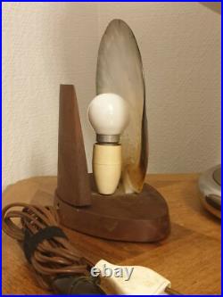 Lampe coquillage Tahiti 1930 / 1940 Déco Surf Rare Art Déco Palmier Vintage