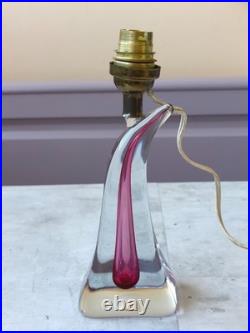 Lampe cristal VAL ST LAMBERT ART DECO 1930 debut XXème signée 49,5 cm