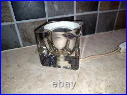 Lampe d'ambiance vintage TA14 cube en verre par Peill & Putzler Ice Cube 1970