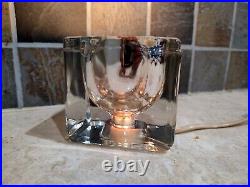 Lampe d'ambiance vintage TA14 cube en verre par Peill & Putzler Ice Cube 1970