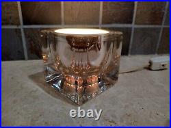 Lampe d'ambiance vintage TA14 cube en verre par Peill & Putzler Ice Cube 1970
