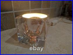 Lampe d'ambiance vintage TA14 cube en verre par Peill & Putzler Ice Cube 1970
