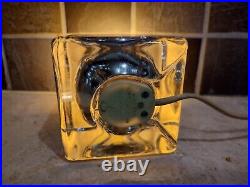 Lampe d'ambiance vintage TA14 cube en verre par Peill & Putzler Ice Cube 1970