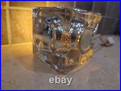 Lampe d'ambiance vintage TA14 cube en verre par Peill & Putzler Ice Cube 1970