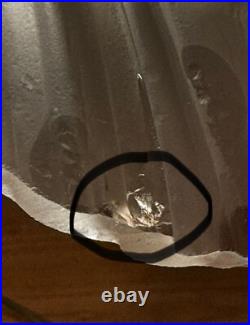 Lampe de Bureau Art Nouveau en Bronze et Verre Givré