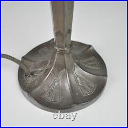 Lampe de Table Bronze Abat-Jour Art Déco Ancienne Lampe Nouveau