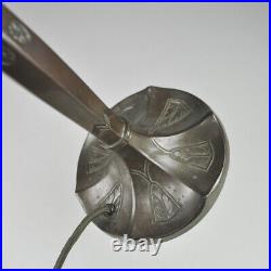 Lampe de Table Bronze Abat-Jour Art Déco Ancienne Lampe Nouveau