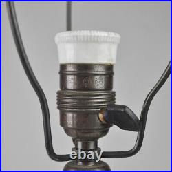 Lampe de Table Bronze Abat-Jour Art Déco Ancienne Lampe Nouveau