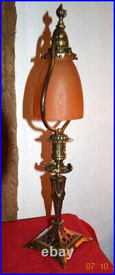 Lampe de bureau 1930 en bronze modèle rare