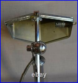 Lampe de bureau PIROUETT pirouette art deco chrome vintage 1930 jieldé jumo