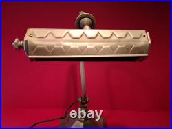 Lampe de bureau art deco 1930 bronze nikelé