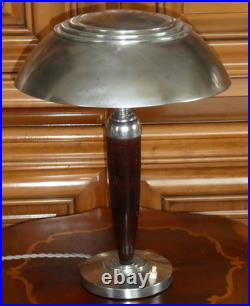 Lampe de bureau table Chromée Art Déco Vintage superbe fonctionne