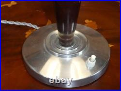 Lampe de bureau table Chromée Art Déco Vintage superbe fonctionne