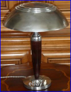 Lampe de bureau table Chromée Art Déco Vintage superbe fonctionne