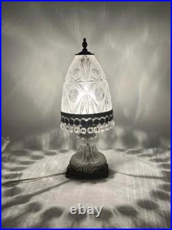 Lampe de chevet à poser en cristal taillé- art déco