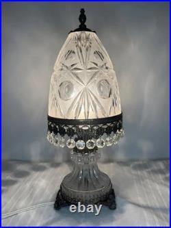Lampe de chevet à poser en cristal taillé- art déco