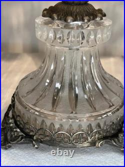 Lampe de chevet à poser en cristal taillé- art déco