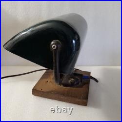 Lampe de notaire, banquier, bureau en metal émaillé, 1920,30, art déco
