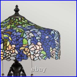 Lampe de table Art déco Tiffany Cobalt
