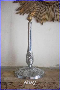 Lampe de table Art déco, lampe de salon, pied de lampe fleuri, déco