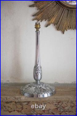 Lampe de table Art déco, lampe de salon, pied de lampe fleuri, déco