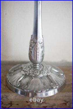 Lampe de table Art déco, lampe de salon, pied de lampe fleuri, déco