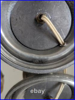 Lampe de table en étain martelé des années 1920 par GEROTIN Danemark 36 cm