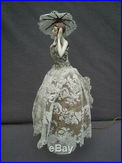 Lampe demi figurine art deco FASOLD & STAUCH 1920 vintage lamp half doll 20s