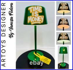 Lampe design N°10 Modèle unique 1/1 Rolex TIME IS MONEY Signé