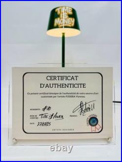 Lampe design N°10 Modèle unique 1/1 Rolex TIME IS MONEY Signé