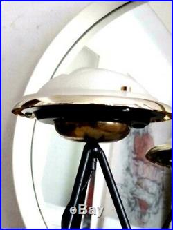 Lampe design vintage tripode soucoupe moderniste art deco