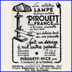 Lampe dlg Perzel Leleu Adnet lacroix Jieldé Pirouett Art-déco 1930