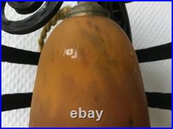 Lampe en fer forgé art déco tulipe Muller frères Lunéville Edgar Brandt Nics