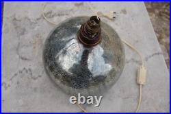 Lampe en verre églomisé craquelé année 30 art deco vintage