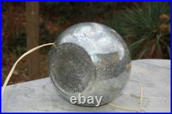 Lampe en verre églomisé craquelé année 30 art deco vintage