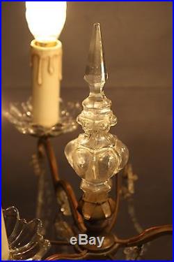 Lampe (la paire) girandoles candélabres en bronze et cristal 3 lumières