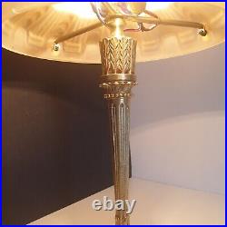 Lampe laiton ou bronze décor épis de blé art-déco art-nouveau