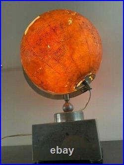 Lampe mappemonde globe terrestre FOREST de ADNET Art Déco Circa 1930 moderniste