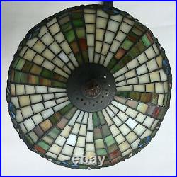 Lampe moderne de table style Tiffany abat-jour mosaïque en verre coloré