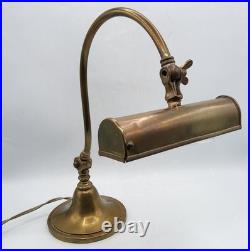 Lampe orientable de piano ou notaire en laiton Art Déco début XXème