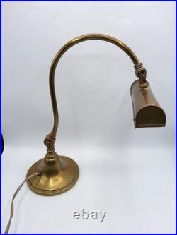 Lampe orientable de piano ou notaire en laiton Art Déco début XXème