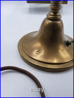 Lampe orientable de piano ou notaire en laiton Art Déco début XXème