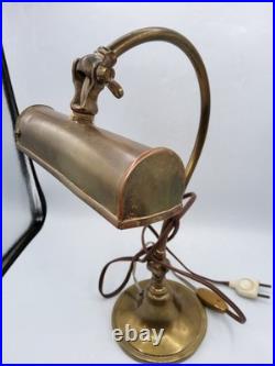 Lampe orientable de piano ou notaire en laiton Art Déco début XXème