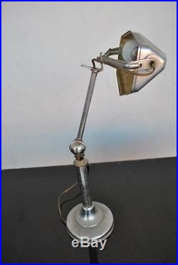 Lampe pirouette années 30 art déco en métal chromé