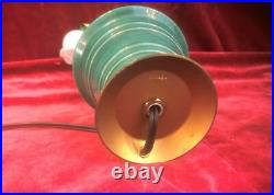 Lampe veilleuse ART DECO brin de muguet 31 cm Laiton Céramique Clochette opaline