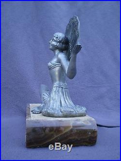 Lampe veilleuse art deco 1920/30 femme danseuse antique statue lamp woman dancer